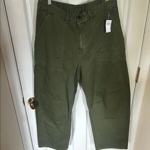 Olive Green BARREL leg jean GAP